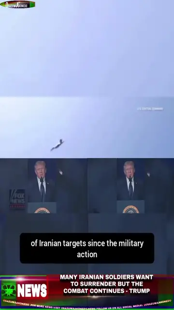 Video thumbnail for Many Iranian Soldiers Want To Surrender But The Combat Continues – Trump