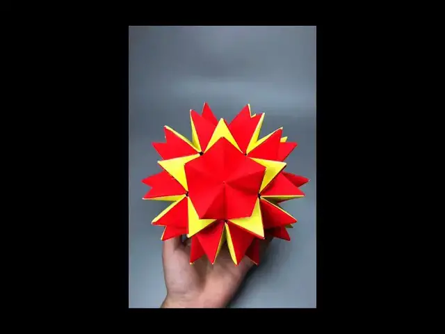 Video thumbnail for Mind-Blowing Deformed Wolf Tooth Ball Origami Tutorial #youtube #ball