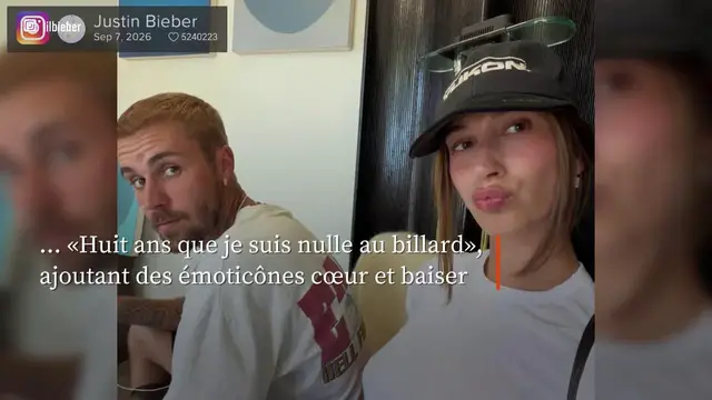 Video thumbnail for Justin et Hailey Bieber célèbrent huit ans de mariage.