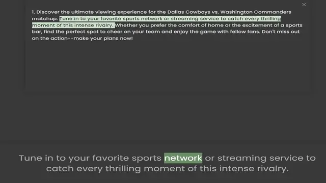 Video thumbnail for matchup. Tune in to your favorite sports network or streaming service to catch every thrilling moment of this intense rivalry. Whether you prefer the comfort of home or the excitement of a sports bar, find the perfect spot to cheer on you