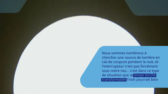 Video thumbnail for Trioh : la lampe de bureau qui se transforme en lampe torche