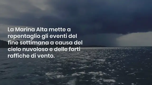 Video thumbnail for Fine settimana invernale alla Marina Alta: l'AEMET attiva l'allarme giallo in risposta al temporale: