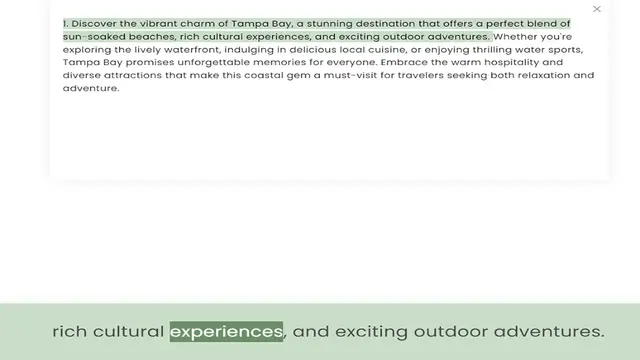 Video thumbnail for sun-soaked beaches, rich cultural experiences, and exciting outdoor adventures. Whether you're exploring the lively waterfront, indulging in delicious local cuisine, or enjoying thrilling water sports, Tampa Bay promises unforgettable mem