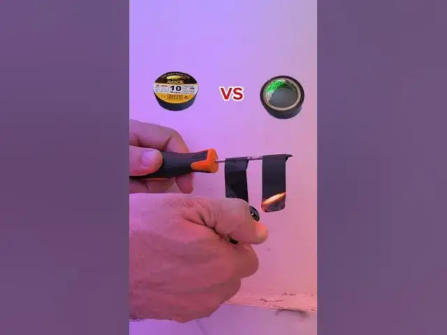 'Video thumbnail for اختبار مقاومة الحريق لشريط لحام الكهرباء #دقيقتين_كهرباء'