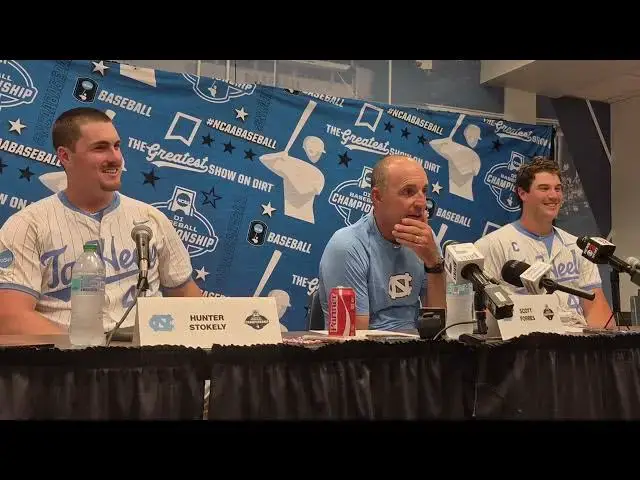 'Video thumbnail for UNC's Hunter Stokely, Scott Forbes and Jake Knapp after big win over Arizona'