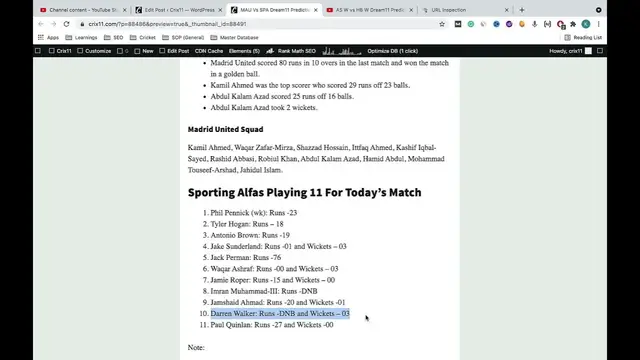 Video thumbnail for MAU vs SPA Dream11 Prediction | MAU vs SPA Dream11 Team | MAU vs SPA Dream11 6th Match