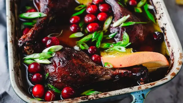'Video thumbnail for Sweet And Spicy 5-Spice Duck Legs Recipe'