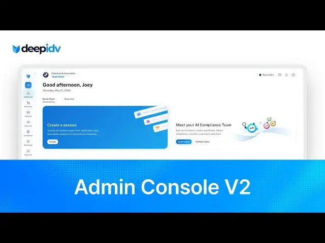 Video thumbnail for deepidv — Admin Console V2 Launch - The Compliance Dashboard Reimagined
