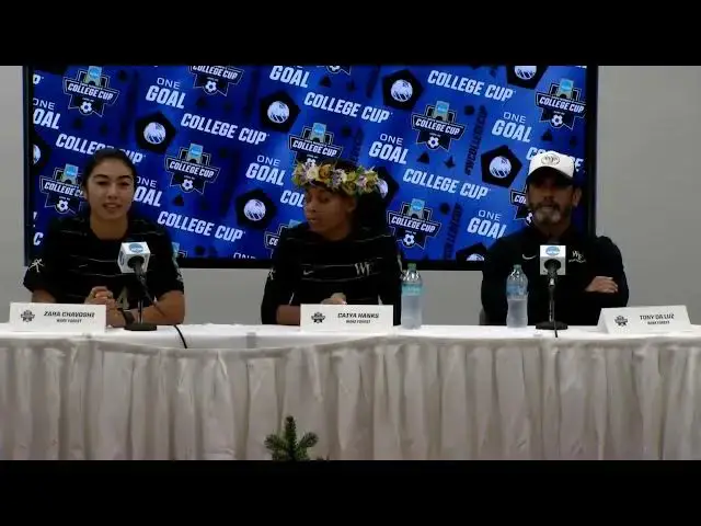 'Video thumbnail for Wake Forest's Caiya Hanks, Zara Chavoshi and Coach Tony da Laz after Deacs' loss to #UNC'
