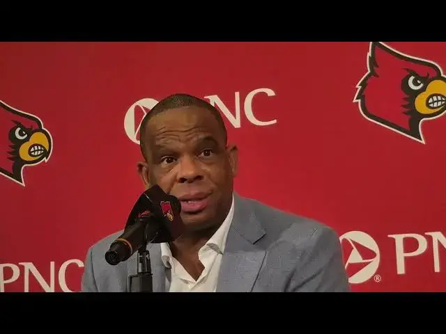 'Video thumbnail for #UNC coach Hubert Davis after the Tar Heels' loss at Louisville'