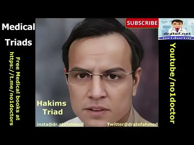 Video thumbnail for Hakims Triad/Medical Triads /Medical Mnemonics /#shorts/Medical students/Frcs/Usmle/Mrcs/Dratef
