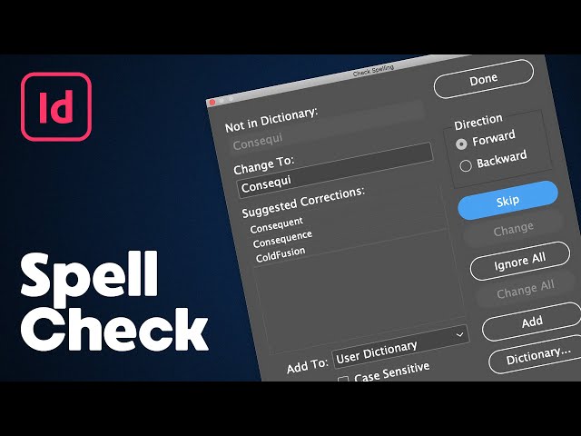Video thumbnail for How to Spell Check in InDesign