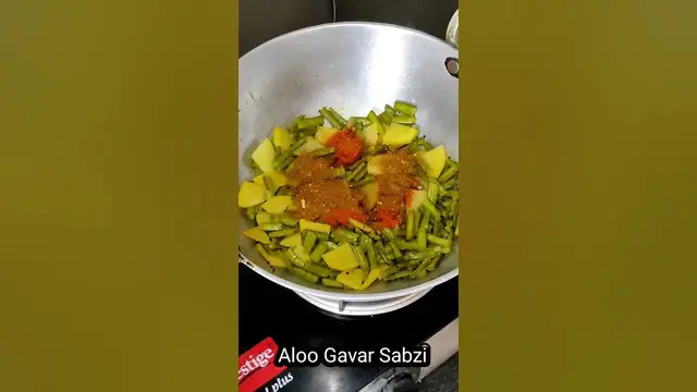 'Video thumbnail for Gavar Batata Bhaji Maharashtrian Style | Gawar Ki Sabji (With Peanuts) | Aloo Gavar Ki Sabzi'