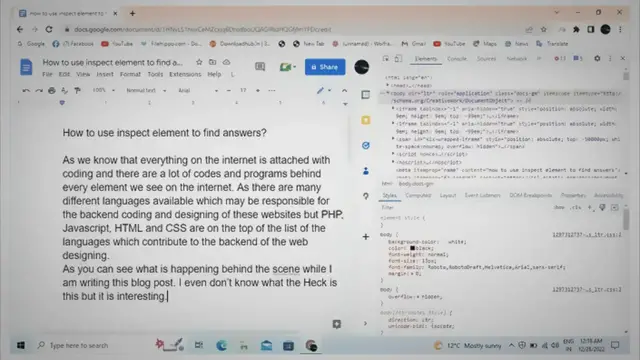 'Video thumbnail for How to use inspect element to find answers?'