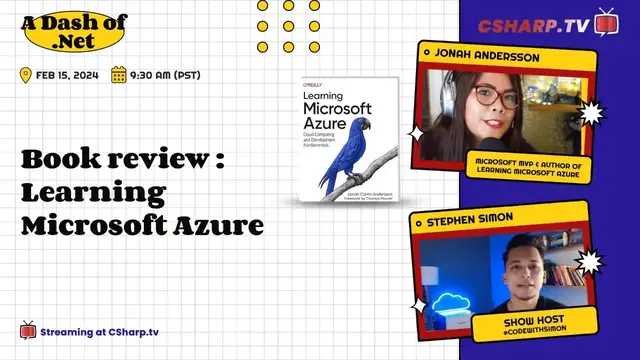Video thumbnail for Book Review: Learning Microsoft Azure: A Dash of .NET - Ep. 7