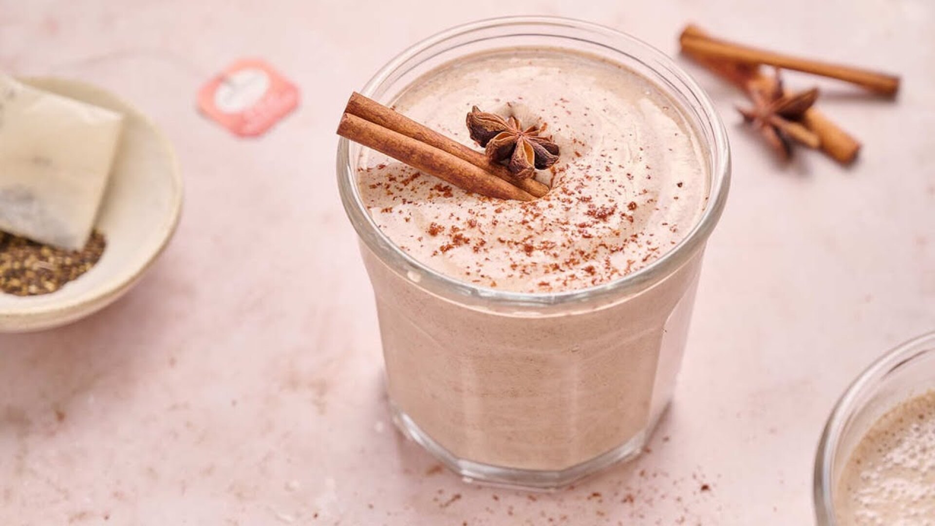 Video thumbnail for Vanilla Chai Protein Smoothie Recipe