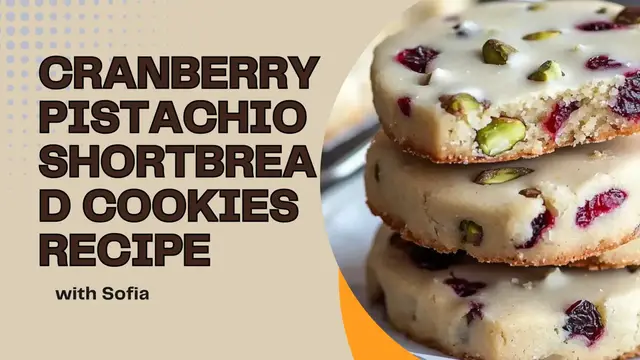 Video thumbnail for Cranberry Pistachio Shortbread Cookies Recipe