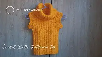 Video thumbnail for How to crochet EASY Turtleneck top | Pattern & Tutorial DIY