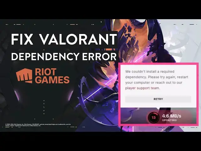 Video thumbnail for We Couldn't Install A Required Dependency | Valorant Error Solved
