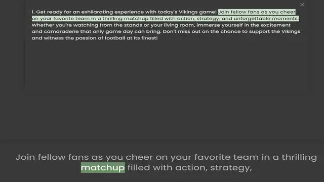 Video thumbnail for on your favorite team in a thrilling matchup filled with action, strategy, and unforgettable moments. Whether you're watching from the stands or your living room, immerse yourself in the excitement and camaraderie that only game day c