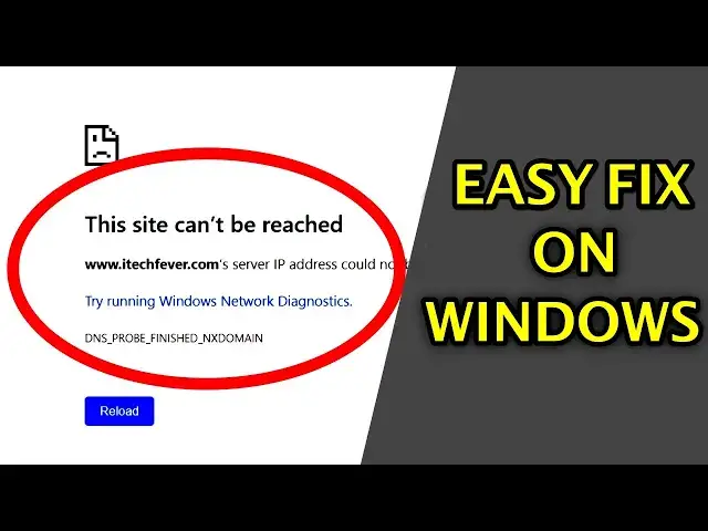 'Video thumbnail for FIX - This Site Can't Be Reached Error On Windows PCs'