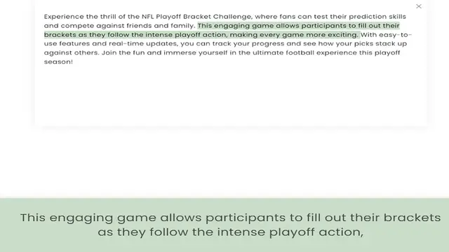 Video thumbnail for and compete against friends and family. This engaging game allows participants to fill out their brackets as they follow the intense playoff action, making every game more exciting. With easy-to-use features and real-time updates, you can