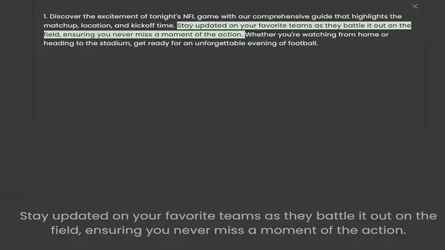Video thumbnail for matchup, location, and kickoff time. Stay updated on your favorite teams as they battle it out on the field, ensuring you never miss a moment of the action. Whether you're watching from home or heading to the stadium, get ready for an