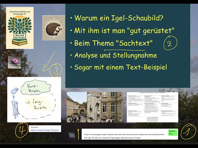 Video thumbnail for Kurzvorstellung Igel-Schaubild-Seite zum Thema "Sachtext" - Analyse und Stellungnahme - gut gerüstet