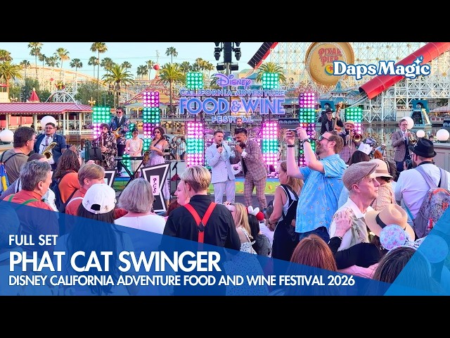 Video thumbnail for Phat Cat Swinger on Dapper Day | Disney California Adventure Food & Wine Festival 2026 4K