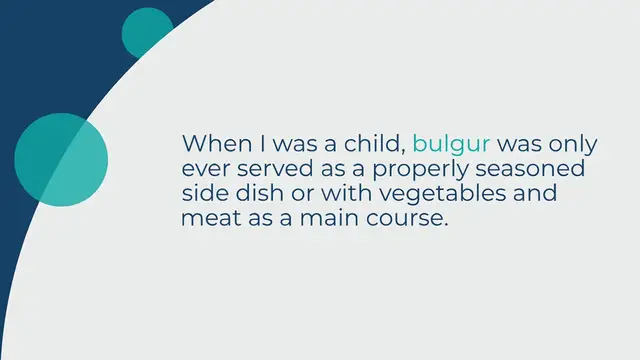 Video thumbnail for Bulgur salad with za’atar and pomegranate