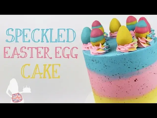 'Video thumbnail for Speckled Easter Egg Cake'