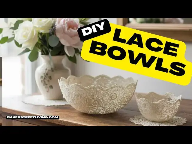 Video thumbnail for How to Make Lace Bowls (Recycled Doily Project)