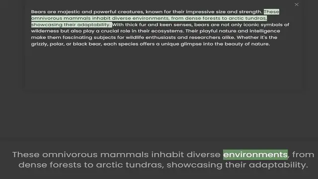 Video thumbnail for omnivorous mammals inhabit diverse environments, from dense forests to arctic tundras, showcasing their adaptability. With thick fur and keen senses, bears are not only iconic symbols of wilderness but also play a crucial role in their ec