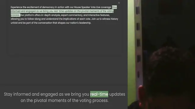 Video thumbnail for informed and engaged as we bring you real-time updates on the pivotal moments of the voting process. Our platform offers in-depth analysis, expert commentary, and interactive features, allowing you to follow along and understand the impli