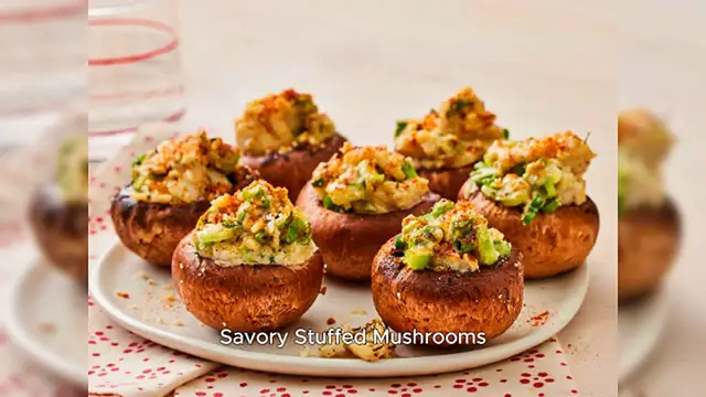 Video thumbnail for Savory Stuffed Mushrooms Recipe