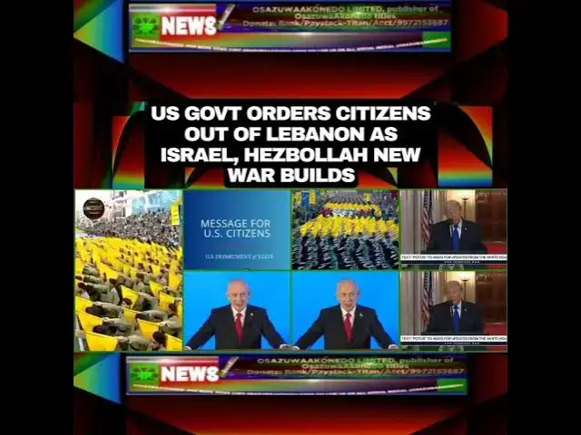 Video thumbnail for US Govt Orders Citizens Out of Lebanon As Israel, Hezbollah New War Builds