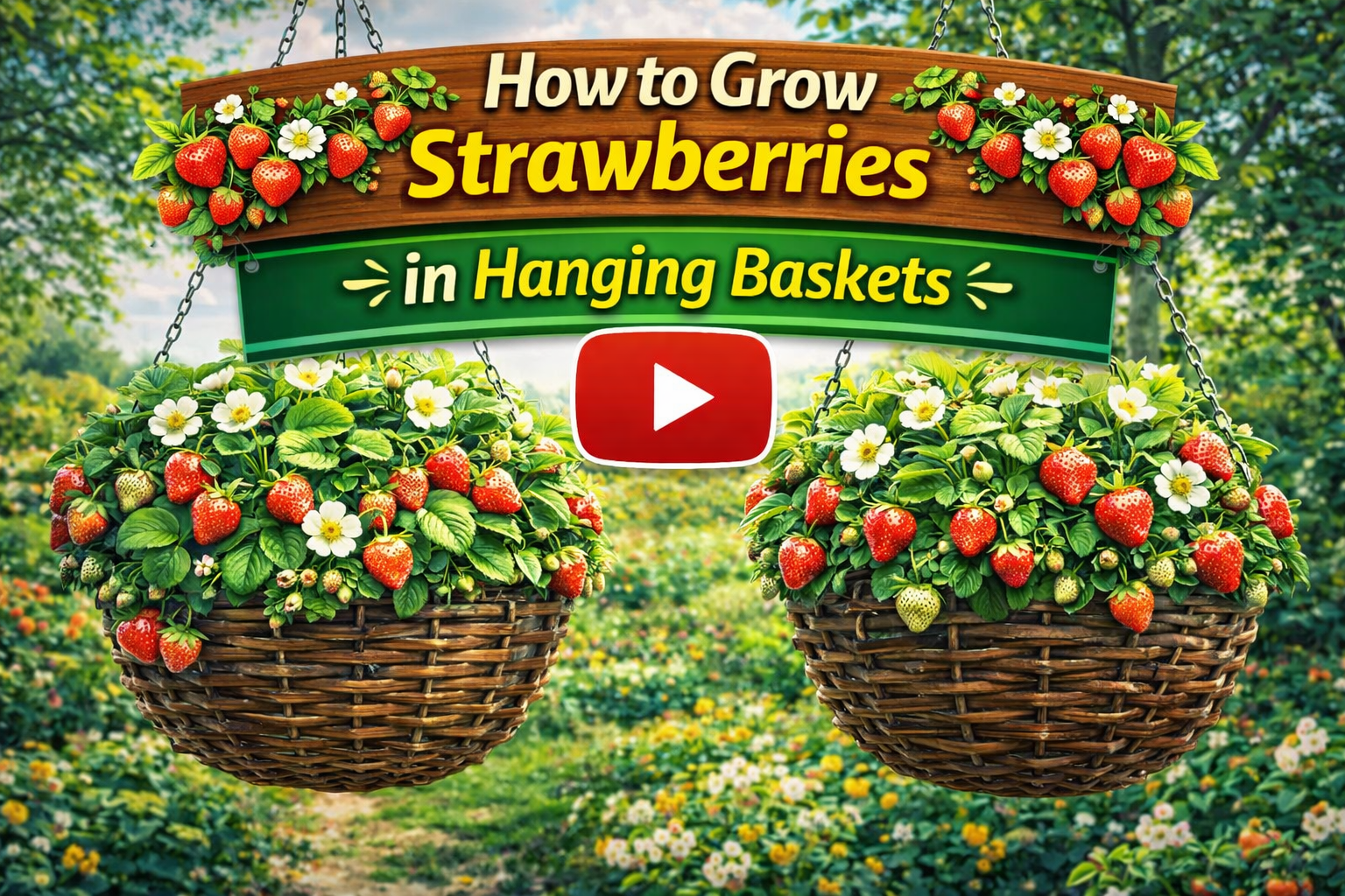 Video thumbnail for How to Grow Strawberries in Hanging Baskets