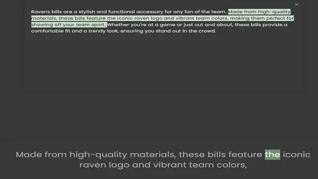 Video thumbnail for materials, these bills feature the iconic raven logo and vibrant team colors, making them perfect for showing off your team spirit. Whether you're at a game or just out and about, these bills provide a comfortable fit and a trendy look, e