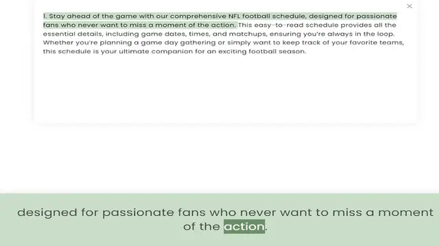 Video thumbnail for fans who never want to miss a moment of the action. This easy-to-read schedule provides all the essential details, including game dates, times, and matchups, ensuring you’re always in the loop. Whether you’re planning a game day gathering