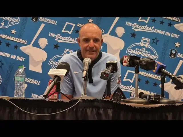 'Video thumbnail for #UNC second baseman Jackson Van De Brake, left fielder Carter French and Coach Scott Forbes'