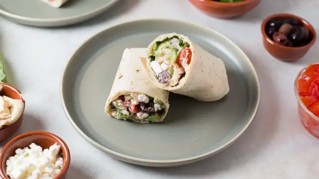 Video thumbnail for This Greek Salad Wrap Recipe Is Fresh, Filling, And Ready In 10 Minutes