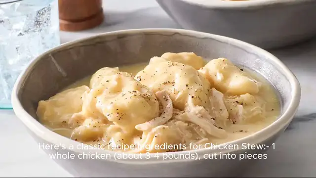 Video thumbnail for chicken and dumplings recipe