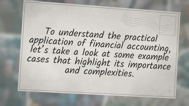 Video thumbnail for Example Cases in Financial Accounting