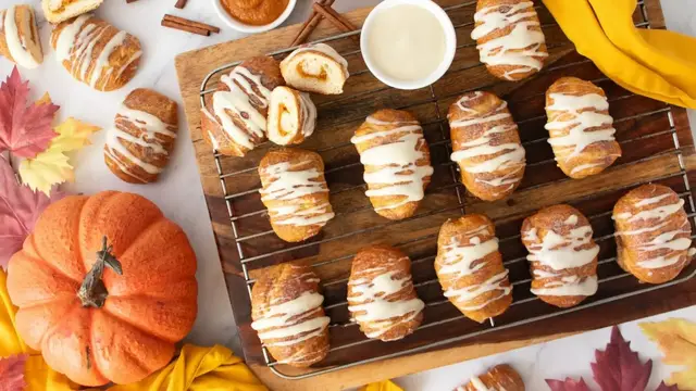 Video thumbnail for Soft, Flaky Crescent Rolls Filled With Spiced Pumpkin Perfection