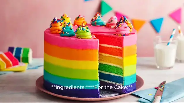 Video thumbnail for birthday cake recipe
