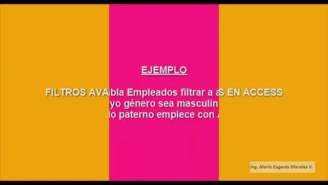Video thumbnail for Filtros Avanzados en Access