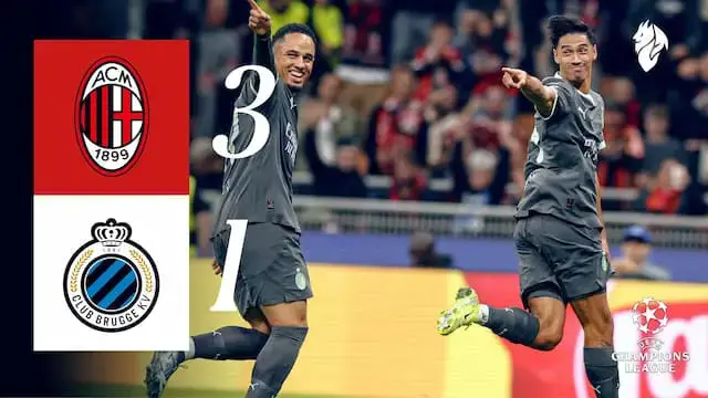 'Video thumbnail for Pulisic and a Reijnders brace for the win | AC Milan 3-1 Club Brugge | Highlights #ChampionsLeague'