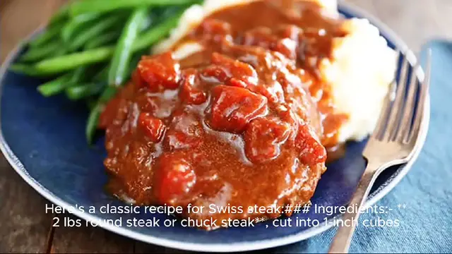 Video thumbnail for swiss steak recipe