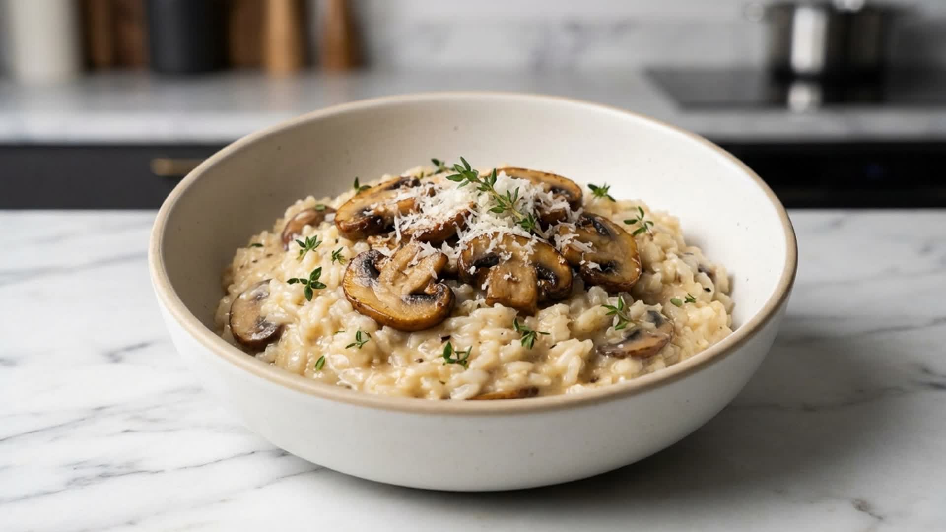 Video thumbnail for Creamy Mushroom Risotto