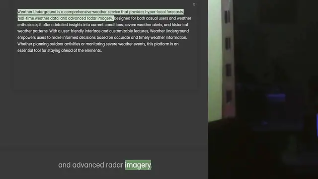 Video thumbnail for real-time weather data, and advanced radar imagery. Designed for both casual users and weather enthusiasts, it offers detailed insights into current conditions, severe weather alerts, and historical weather patterns. With a user-friendly